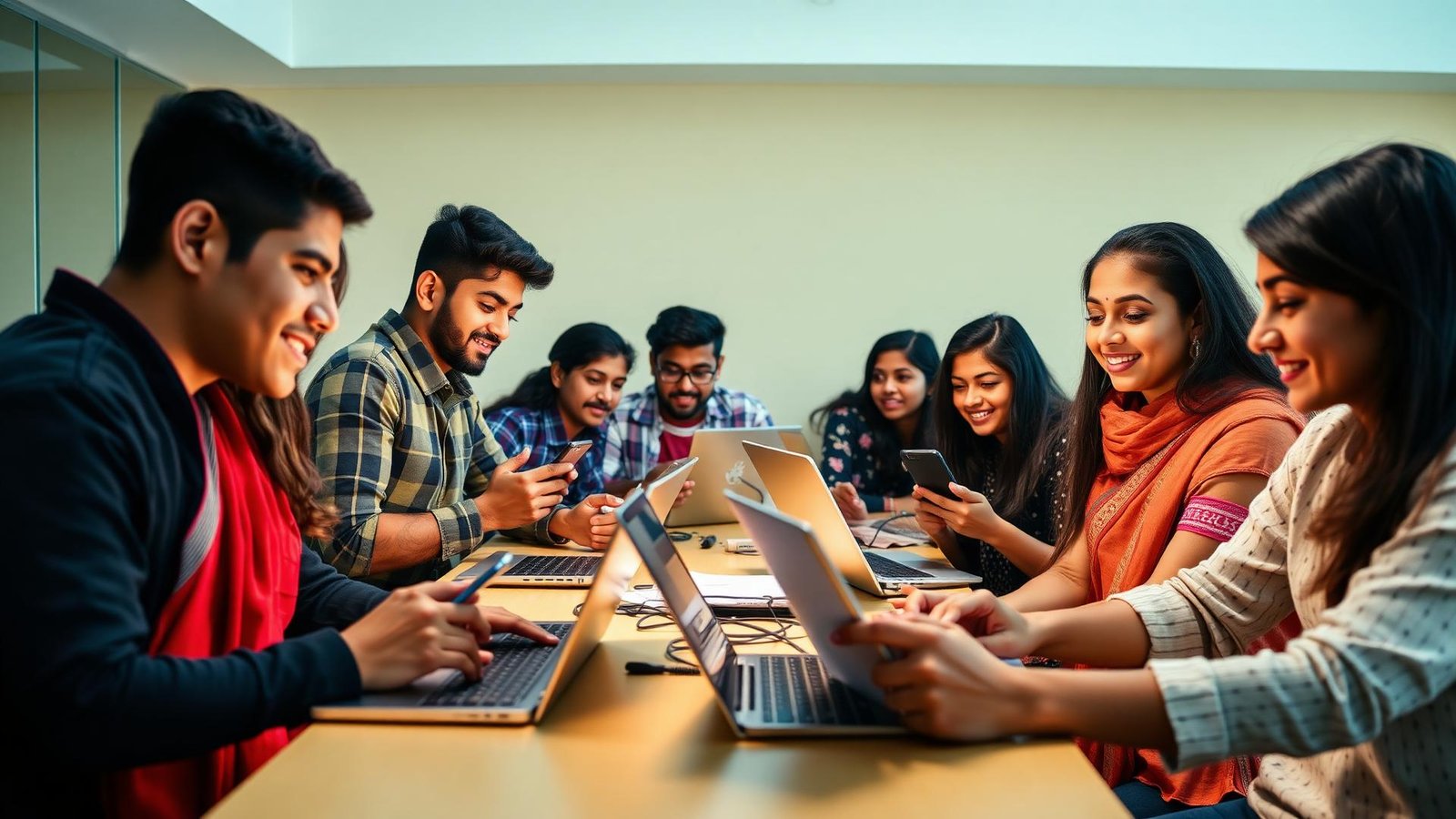 Indian students learning online